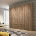 Ver imagem 1 de Guarda-roupa Casal 8 Portas 6 Gavetas Havana Master Santos Andirá