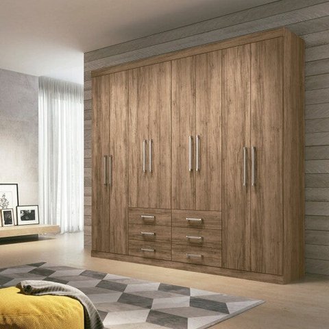 Guarda-roupa Casal 8 Portas 6 Gavetas Havana Master Santos Andirá
