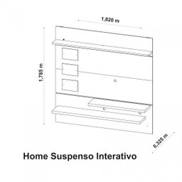 Estante Home Theater Suspenso para TV Até 60 Polegadas Interativo Valdemóveis - 4