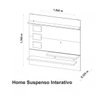 Estante Home Theater Suspenso para TV Até 60 Polegadas Interativo Valdemóveis - 4