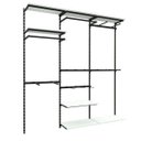 Ver imagem 1 de Conjunto Comac 3 estantes cremalheira com acessórios tamanho 186 cm x 200 cm (tipo Closet) - Preto