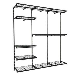 Conjunto Comac com 3 estantes cremalheira e 11 prateleiras tamanho 185 cm x 200 cm (tipo Closet) - P
