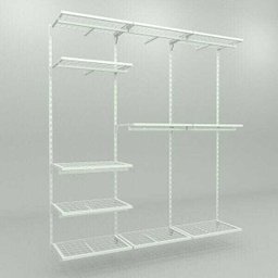 Conjunto Comac com 3 estantes cremalheira e 11 prateleiras tamanho 185 cm x 200 cm (tipo Closet) - B - 1