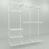 Conjunto Comac com 3 estantes cremalheira e 11 prateleiras tamanho 185 cm x 200 cm (tipo Closet) - B - 1