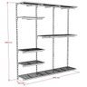 Conjunto Comac com 3 estantes cremalheira e 11 prateleiras tamanho 185 cm x 200 cm (tipo Closet) - B - 2
