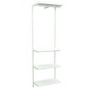 Ver imagem 1 de Conjunto Comac com 01 estantes cremalheira com 04 prateleiras e 01 cabideiro tamanho 64 cm x 200 cm