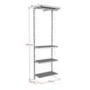 Ver imagem 3 de Conjunto Comac com 01 estantes cremalheira com 04 prateleiras e 01 cabideiro tamanho 64 cm x 200 cm