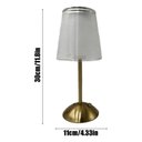Ver imagem 3 de Luminária Abajur Led sem Fio Metal - Recarregável e Touch 3 Cores de Luz