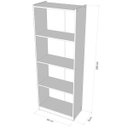 Ver imagem 2 de Armário Bilioteca Comac New alto tamanho 60 x 160 x 30 cm em MDF