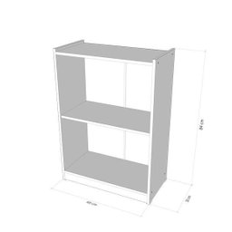 Armário Bilioteca Comac New baixo tamanho 60 x 85 x 30 cm em MDF - 2
