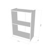 Armário Bilioteca Comac New baixo tamanho 60 x 85 x 30 cm em MDF - 2