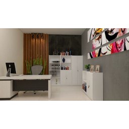 Armário Bilioteca Comac New baixo tamanho 60 x 85 x 30 cm em MDF - 3