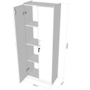 Ver imagem 2 de Armário multiuso Comac New alto tamanho 60 x 160 x 30 cm em MDF
