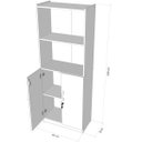 Ver imagem 2 de Armário multiuso Comac New misto tamanho 60 x 160 x 30 cm em MDF