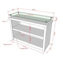 Ver imagem 2 de Balcão Encaixe Comac com Prateleira e Vidro Tamanho 135 X 100 X 50 Cm