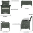 Ver imagem 5 de 2 Poltronas e 1 Mesa Igapó Alumínio Fendi Corda Náutica E3 Verde