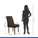 Ver imagem 4 de Conjunto Mesa Arizona 120cm com 4 Cadeiras Canela Tampo Smart Plus com Vidro