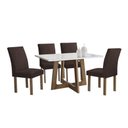 Ver imagem 2 de Conjunto Mesa Arizona 120cm com 4 Cadeiras Canela Tampo Smart Plus com Vidro