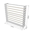 Ver imagem 2 de Gôndola Comac Modelo Hp com Painel Canaletado Tamanho 130x130x34cm Cor Branca