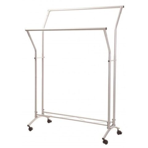 Arara desfile Comac modelo redonda dupla com rodízios - Cinza