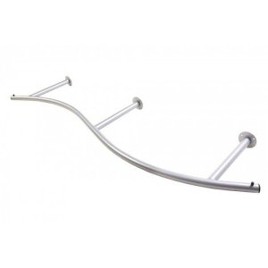 Arara de parede Comac modelo em S tamanho 165 cm - Branco