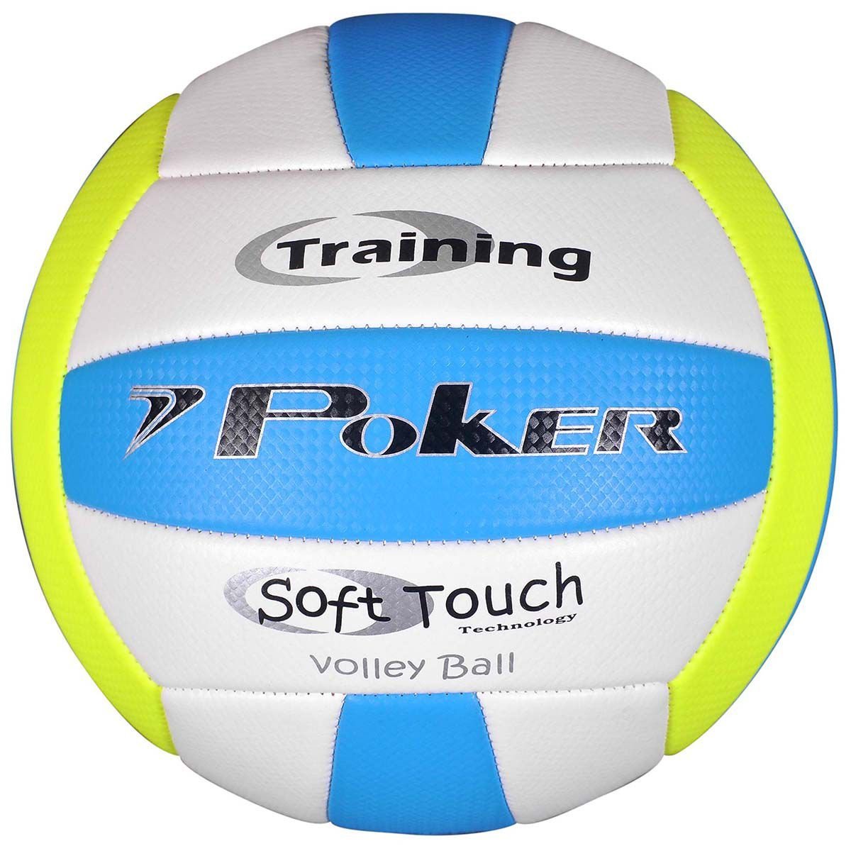 Bola Poker Vôlei Training Neon - Único - Azul / Amarelo - 1