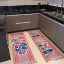 Ver imagem 4 de Jogo Passadeira Cozinha Kit 3 Pçs Tear Rustico Pintado a Mão Laranja