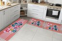 Ver imagem 1 de Jogo Passadeira Cozinha Kit 3 Pçs Tear Rustico Pintado a Mão Laranja
