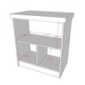 Balcão atendimento Comac modelo Poli em MDF tamanho 80 x 90 x 50 cm - Branco - 4