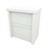 Balcão atendimento Comac modelo Poli em MDF tamanho 80 x 90 x 50 cm - Branco - 1