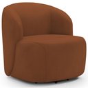 Ver imagem 7 de Kit 02 Poltronas Giratória Orgânica para Sala Living Heidy F04 Veludo Telha - Lyam Decor