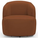 Ver imagem 4 de Kit 02 Poltronas Giratória Orgânica para Sala Living Heidy F04 Veludo Telha - Lyam Decor