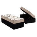 Ver imagem 1 de Cama Box Baú Solteiro: Colchão Espuma Ortobom D28 Physical Mega Resistente + Base CRC Courano Black(