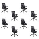 Ver imagem 1 de Kit com 8 Cadeiras Office Diretor Ajustavel e Ergonomica com Nr 17 Everest