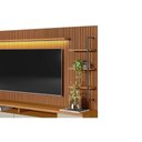 Ver imagem 7 de Estante P- Sala até 75 Pol Ouro Preto Ripado C- 2gav. 1pta. 3 Prat. e Leds 224x198cm Nature-off