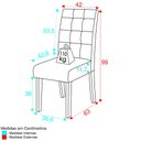Ver imagem 4 de Conjunto com 2 Cadeiras de Jantar Multimóveis CR50040 Bege