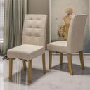 Ver imagem 1 de Conjunto com 2 Cadeiras de Jantar Multimóveis CR50040 Bege