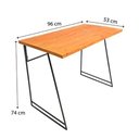 Ver mais imagens de Home Office Hairpin Aparador Slim Industrial Carvalho e Preto