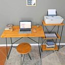 Ver imagem 4 de Home Office Hairpin Aparador Slim Industrial Carvalho e Preto