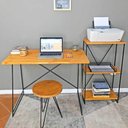 Ver imagem 5 de Home Office Hairpin Aparador Slim Industrial Carvalho e Preto