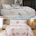 Ver imagem 4 de Cama Posta King Size Azaleia Colcha Luxo 300 Fios Estampada:lilas