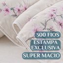 Ver imagem 3 de Cama Posta King Size Azaleia Colcha Luxo 300 Fios Estampada:lilas