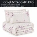 Ver imagem 6 de Cama Posta King Size Azaleia Colcha Luxo 300 Fios Estampada:lilas