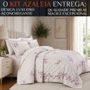 Ver imagem 2 de Cama Posta King Size Azaleia Colcha Luxo 300 Fios Estampada:lilas
