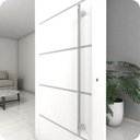 Ver imagem 4 de Puxador Inox Para Porta De Correr Vidro Madeira 40cm M.S