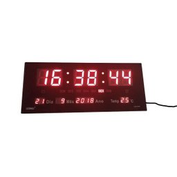 Relógio Parede Led Digital Temperatura Calendário Alarme LE-2111 - 3