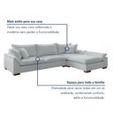 Ver imagem 6 de Sofá de Canto 6 Lugares com Chaise Modulado 280cm com Base em Madeira Maciça Dominique