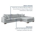 Ver imagem 5 de Sofá de Canto 6 Lugares com Chaise Modulado 280cm com Base em Madeira Maciça Dominique Yescasa