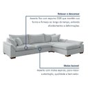 Ver imagem 5 de Sofá de Canto 6 Lugares com Chaise Modulado 280cm com Base em Madeira Maciça Dominique