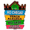 Ver imagem 1 de Placa Casa Decorativa de Parede Green - Traga Alegria e Deixe Saudade